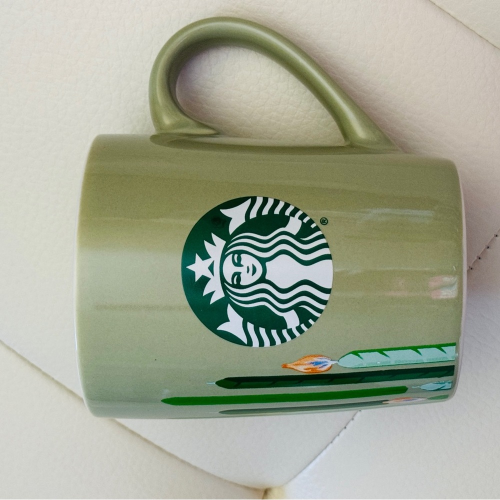 Starbucks birthday candle green mug 2021 microwave dishwasher kitchen coffee mug